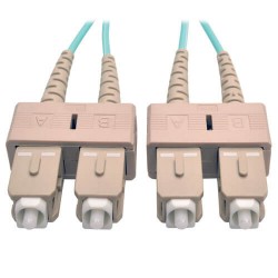 N806-01M 10Gb Duplex Multimode 50/125 OM3 LSZH Fiber Patch Cable (SC/SC) - Aqua, 1M (3-ft.)