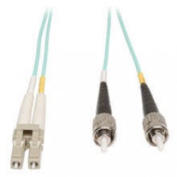 N818-02M 10Gb Duplex Multimode 50/125 OM3 LSZH Fiber Patch Cable (LC/ST) - Aqua, 2M (6 ft.)