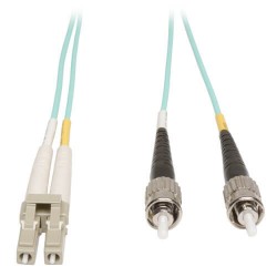 N818-03M 10Gb Duplex Multimode 50/125 OM3 LSZH Fiber Patch Cable (LC/ST) - Aqua, 3M (10-ft.)