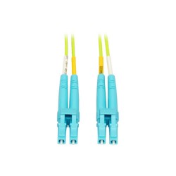 N820-01M-OM5 LC to LC Multimode Duplex Fiber Optics Patch Cable, 1 Meter - 100Gb, 50/125, OM5, LC/LC, Lime Green