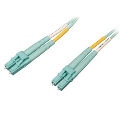 N820-20M-OM4 10 Gb/100 Gb Duplex Multimode 50/125 OM4 LSZH Fiber Patch Cable (LC/LC), Aqua, 20 m (65 ft.)