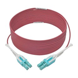 N821-07M-MG-T 10 Gb Duplex Multimode 50/125 OM4 LSZH Fiber Patch Cable (LC/LC), Push/Pull Tabs, Magenta, 7 m (23 ft