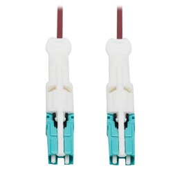 N822C-01M-MG 400G Duplex Multimode 50/125 OM4 Fiber Optic Cable (CS-PC/CS-PC), Round LSZH Jacket, Magenta, 1 m
