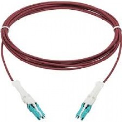 N822C-05M-MG 400G Duplex Multimode 50/125 OM4 Fiber Optic Cable (CS-PC/CS-PC), Round LSZH Jacket, Magenta, 5 m