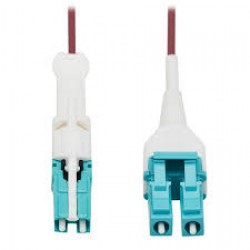 N822L-03M-MG 400G Duplex Multimode 50/125 OM4 Fiber Optic Cable (CS-PC/LC-PC), Round LSZH Jacket, Magenta, 3 m