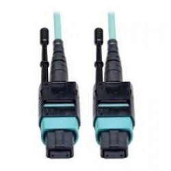 N846-01M-24-P MTP/MPO Patch Cable with Push/Pull Tab Connectors, 100GBASE-SR10, CXP, 24 Fiber, 100Gb OM3 Plenum-rat