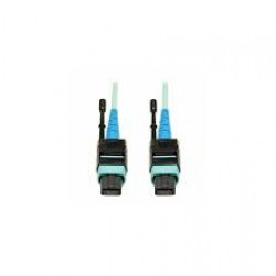 N846-03M-24-P MTP/MPO Patch Cable with Push/Pull Tab Connectors, 100GBASE-SR10, CXP, 24 Fiber, 100Gb OM3 Plenum-rat
