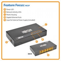 NG5P 5-Port 10/100/1000 Mbps Desktop Gigabit Ethernet Unmanaged Switch