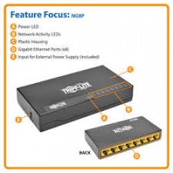 NG8P 8-Port 10/100/1000 Mbps Desktop Gigabit Ethernet Unmanaged Switch