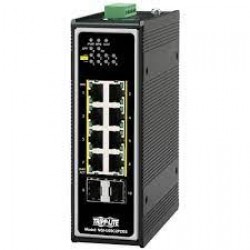 NGI-U08C2POE8 - 8-Port Unmanaged Industrial Gigabit Ethernet Switch - 10/100/1000 Mbps, PoE+ 30W, 2 GbE SFP Slots, 