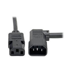 P005-006-14LA C13 to Left-Angle C14 PDU-Style Power Extension Cord, Heavy Duty - 15A, 100â€“250V, 14 AWG, 6 ft