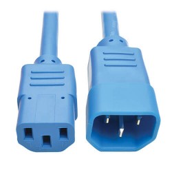 P005-006-ABL Heavy-Duty C13 to C14 PDU-Style Power Extension Cable - 15A, 100â€“250V, 14 AWG, 6 ft., Blue