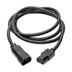 P005-010 Heavy-Duty C13 to C14 PDU-Style Power Extension Cable - 15A, 100â€“250V, 14 AWG, 10 ft., Black