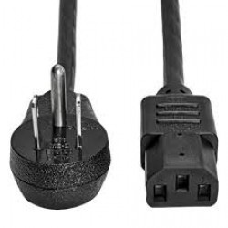 P006-003-15D Desktop Computer AC Power Cord, Right-Angle NEMA 5-15P to C13 - 10A, 125V, 18 AWG, 3 ft., Black