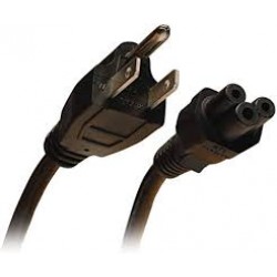 P013-010 3-Slot Power Cord, NEMA 5-15P to C5 - Laptop/Notebook, 10A, 125V, 18 AWG, 10 ft., Black