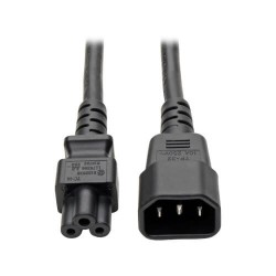 P014-06N Laptop Power Adapter Cord, C14 to C5 Adapter - 2.5A, 100â€“250V, 18 AWG, 6 in., Black