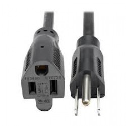 P024-010-13A 10 Ft. Extension Cord, NEMA 5-15P to NEMA 5-15R - 13A, 120V, 16 AWG, Black