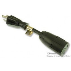 P044-06I L5-20R to 5-20P Heavy-Duty Power Adapter - 20A, 120V, 12 AWG, 6 in., Black