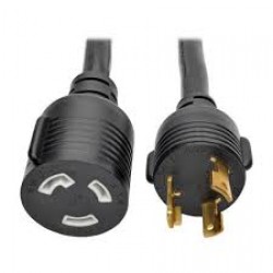 P046-006-LL-30A L5-30P to L5-30R Heavy-Duty Extension Cord - 30A, 125V, 10 AWG, 6 ft., Black, Locking Connectors