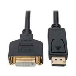 P134-001-GC DisplayPort to DVI Cable Adapter, Converter - M/F, 1920 x 1200/1080p, Black, 1 ft.