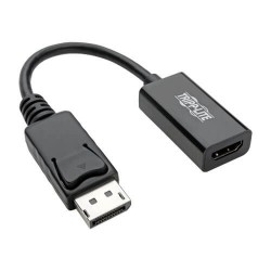 P136-06N-H2V2LB DisplayPort to HDMI 2.0 Active Adapter - M/F, Latching Connector, 4K @ 60 Hz, 6 in., Black