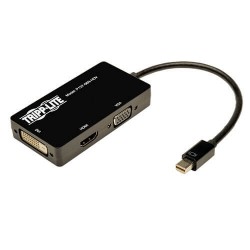 P137-06N-HDV Keyspan Mini DisplayPort to VGA/DVI/HDMI All-in-One Adapter/Converter, Thunderbolt 1 & 2 Compatibl
