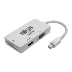 P137-06N-HDV4K6 Keyspan Mini DisplayPort 1.2 to VGA/DVI/HDMI All-in-One Converter Adapter, Thunderbolt 1 & 2 Co