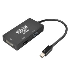 P137-06N-HDVK6B Keyspan Mini DisplayPort 1.2 to VGA/DVI/HDMI All-in-One Converter Adapter, 4K x 2K HDMI @ 60 Hz, Bl