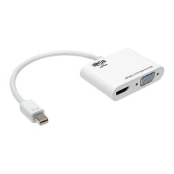 P137-06N-HV-V2W Keyspan Mini DisplayPort 1.2 to VGA/HDMI All-in-One Converter Adapter, Thunderbolt 1 & 2 Compat