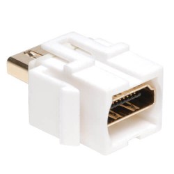 P164-000-KJ-WH HDMI Keystone Wallplate Coupler, White (HDMI F/F)