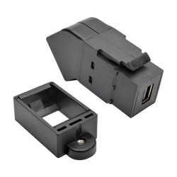 P169-000-KPA-BK Mini DisplayPort to DisplayPort All-in-One Keystone/Panel Mount Angled Adapter (F/F), Black