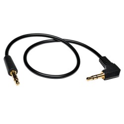 P312-006-RA 3.5mm Mini Stereo Audio Cable with one Right Angle plug (M/M), 6-ft.