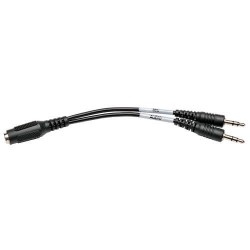 P318-06N-MFF 3.5mm 3-Position Female (x2) to 3.5mm 4-Position Male Audio Headset Splitter Adapter, 6-in.