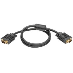 P502-003 VGA Coaxial High-Resolution Monitor Cable with RGB Coaxial (HD15 M/M), 2048 x 1536 (1080p), 3 ft.
