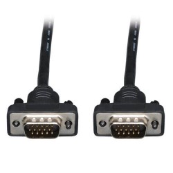 P502-006-SM Low-Profile VGA Coaxial High-Resolution Monitor Cable with RGB Coaxial (HD15 M/M), 2048 x 1536 (1080p),