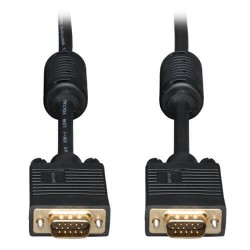 P502-025-P VGA Coaxial High-Resolution Plenum-Rated Monitor Cable with RGB Coaxial (HD15 M/M), 2048 x 1536 (1080p),