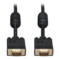 P502-040 VGA Coaxial High-Resolution Monitor Cable with RGB Coaxial (HD15 M/M), 2048 x 1536 (1080p), 40 ft.