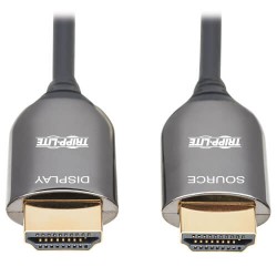 P568F-30M-8K6 - 8K HDMI Plenum-Rated Fiber Active Optical Cable (AOC) - 8K UHD @ 60 Hz, HDR, M/M, Black, 30 m