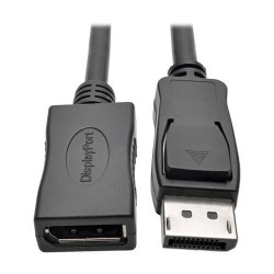 P579-015 DisplayPort Extension Cable with Latch, 4K x 2K (3840 x 2160) @ 60 Hz, HDCP 2.2 (M/F), 15 ft.