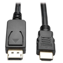 P582-006-V2-ACT DisplayPort 1.2 to HDMI Active Adapter Cable, DP with Latches to HDMI (M/M), UHD 4K x 2K/1080p, 6 f