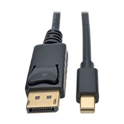 P583-003-BK Mini DisplayPort to DisplayPort 4K @ 60 Hz Adapter Cable (M/M), 4096 x 2160 (4K x 2K), Black, 3 ft.