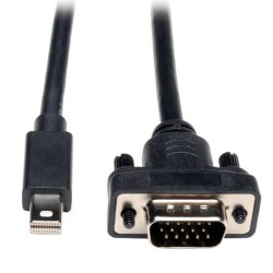 P586-006-VGA-V2 Mini DisplayPort 1.2 to VGA Active Adapter Cable, Mini DP to HD15 (M/M), 1920x1200/1080p, 6 ft.
