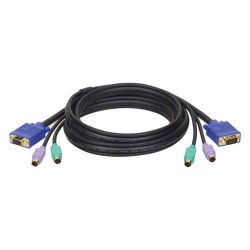 P753-010 PS/2 (3-in-1) Cable Kit for KVM Switch B007-008, 10-ft.