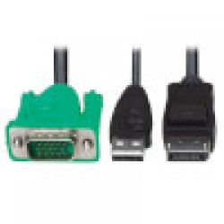 P778-006-DP - VGA to DisplayPort and USB-A Adapter Cable Kit for Tripp Lite B020-U and B022-U KVM, 6 ft. (1.8 m)
