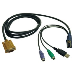 P778-015 USB/PS2 Combo Cable for NetDirector KVM Switches B020-U08/U16 and KVM B022-U16, 15-ft.