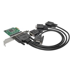 PCE-D9-04-CBL 4-Port DB9 (RS-232) Serial PCI Express (PCIe) Card with Breakout Cable, Full Profile