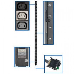 PDU3V20D354 8.6/12.6kW 3-Phase Vertical PDU Strip, 208V Outlets (54 C13), 0U Rack-Mount, Accessory for Select ATS P