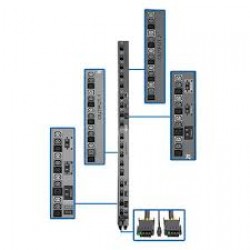 PDU3V602D354B 17.3kW 3-Phase Vertical PDU Strip, 208V Outlets (48 C13 & 6 C19), 0U Rack-Mount, Accessory for Se