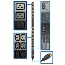 PDU3V6L2130 - 8.6kW 208/120V Three-Phase Basic PDU - 48 Outlets (36 C13, 6 C19, 6 5-15/20R), L21-30P Input, 6 ft. C