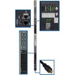 PDU3VN6L2120 5.8kW 3-Phase Monitored PDU, 208/120V Outlets (36 C13, 6 C19, 3 5-15/20R), L21-20P, 6ft Cord, 0U Verti